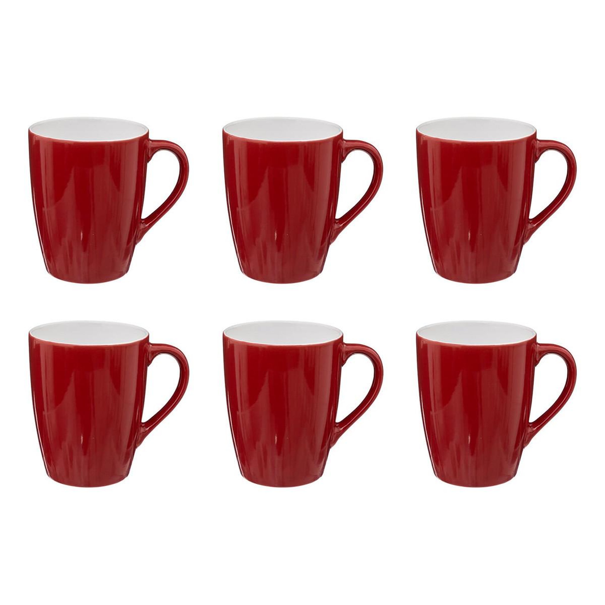 SECRET DE GOURMET Lot de 6 mugs  colorama  38cl rouge