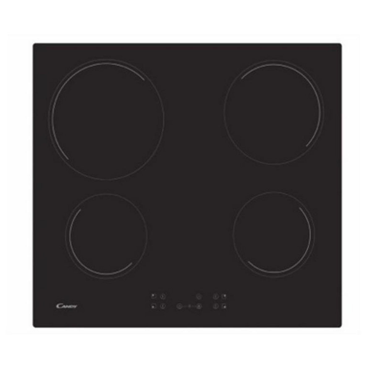Candy Table de cuisson vitrocéramique 4 feux 6500w noir - cc64ch