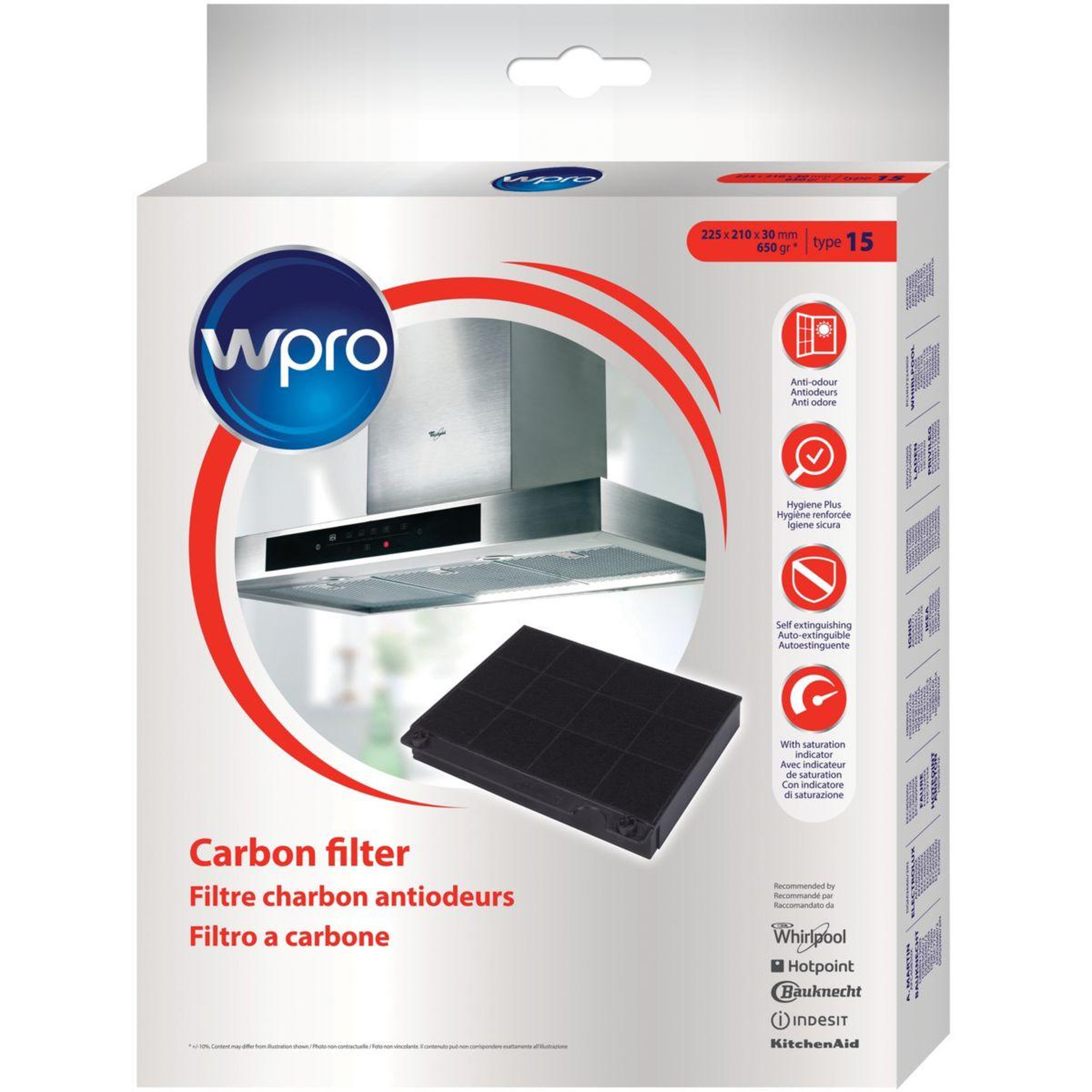 Voir la diapositive 4 : WPRO Filtre hotte chf15/1