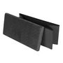 Voir la diapositive 3 : TOILINUX Banc de rangement pliable Kube en velours - Noir