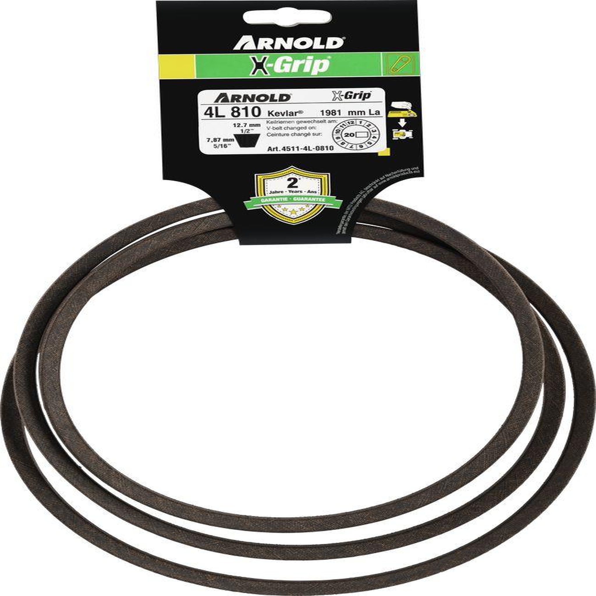 ARNOLD Courroie trapézoïdale x-grip v de type 4l810