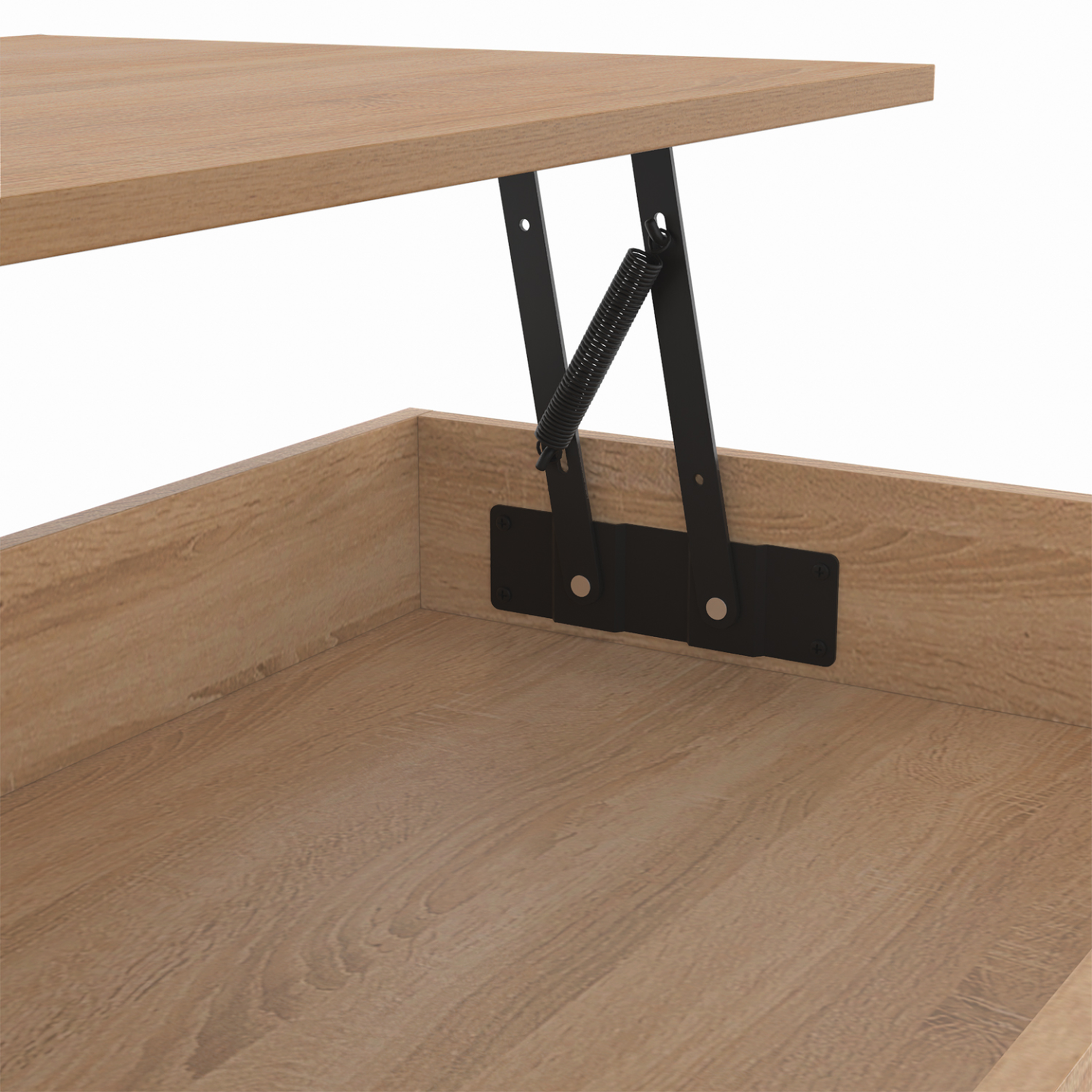 Voir la diapositive 6 : ID MARKET Table basse plateau relevable rectangulaire alix 100 cm pied araignée bois et noir