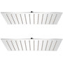 Voir la diapositive 1 : VIDAXL Pomme de douche plongeante 2 pcs Acier inoxydable 20x30 cm