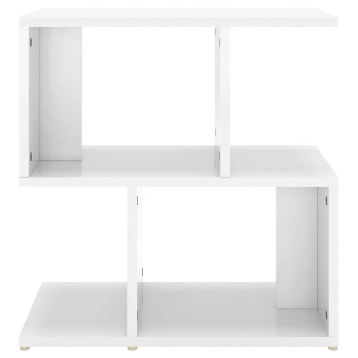 VIDAXL Tables de chevet 2 pcs blanc brillant bois d'ingenierie