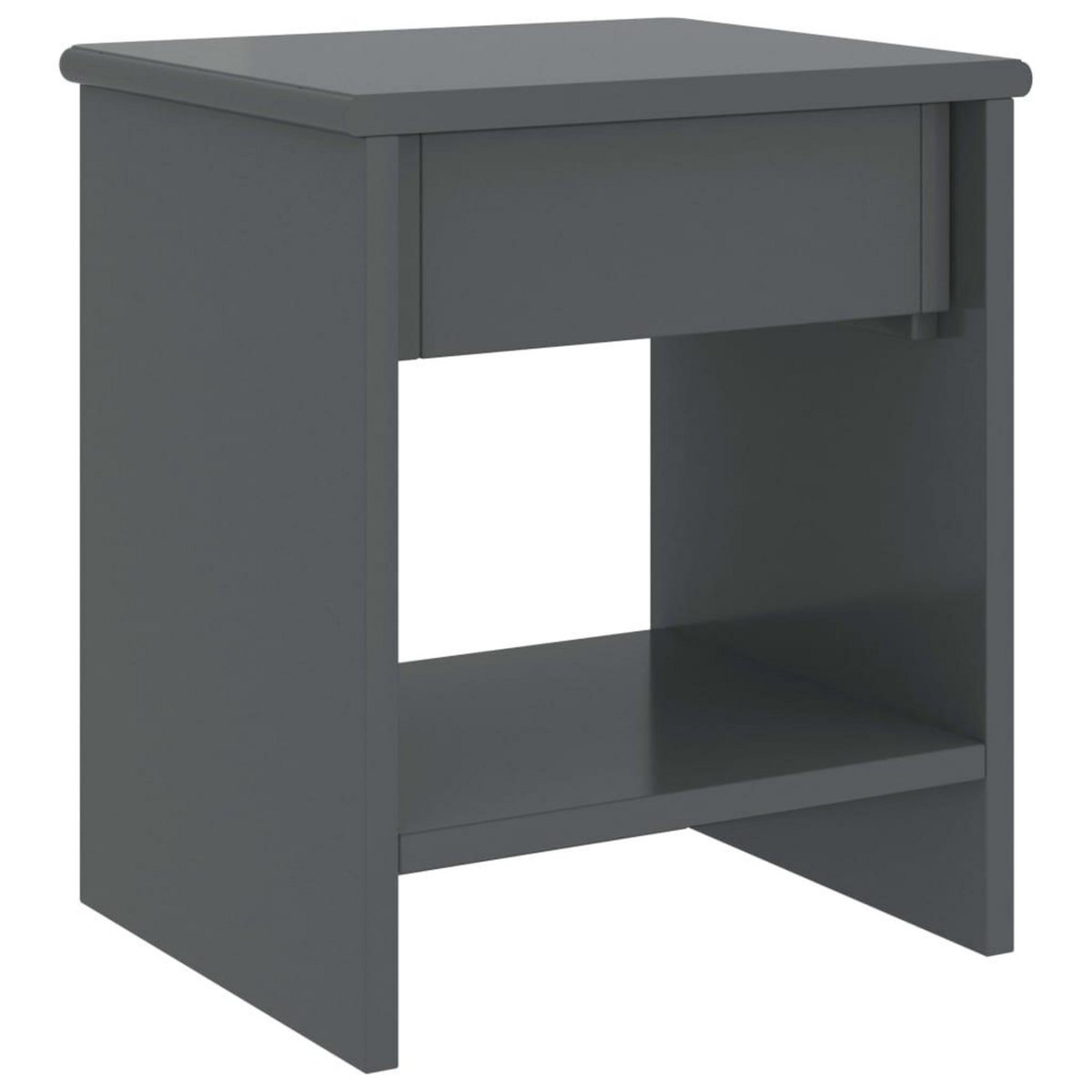 VIDAXL Table de chevet Gris fonce 35x30x40 cm Bois de pin massif