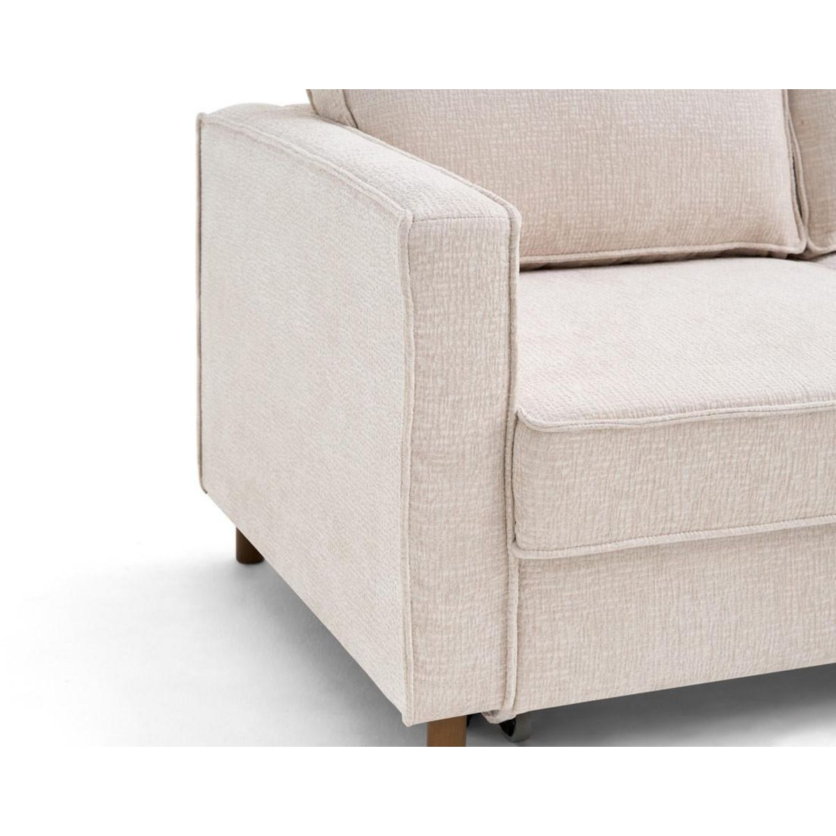 LISA DESIGN Jake - canapé d'angle droit 4 places convertible avec coffre en tissu velours relief