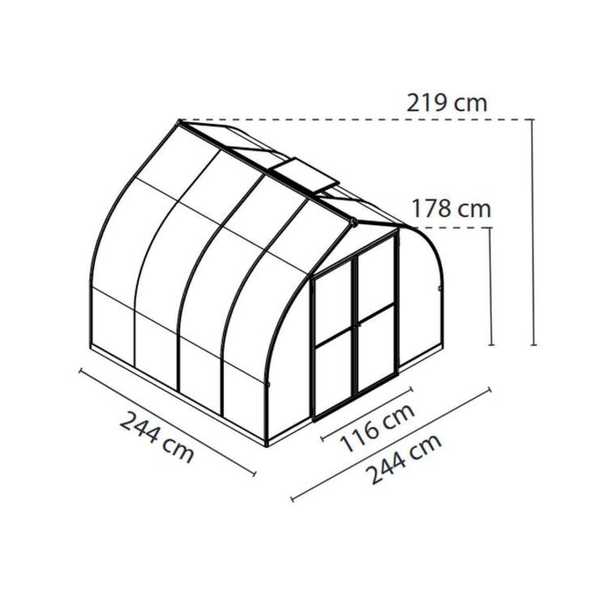 Palram Serre de jardin 5.7m² argent - 703726