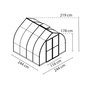 Voir la diapositive 2 : Palram Serre de jardin 5.7m² argent - 703726