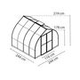 Voir la diapositive 2 : Palram Serre de jardin 5.7m² argent - 703726