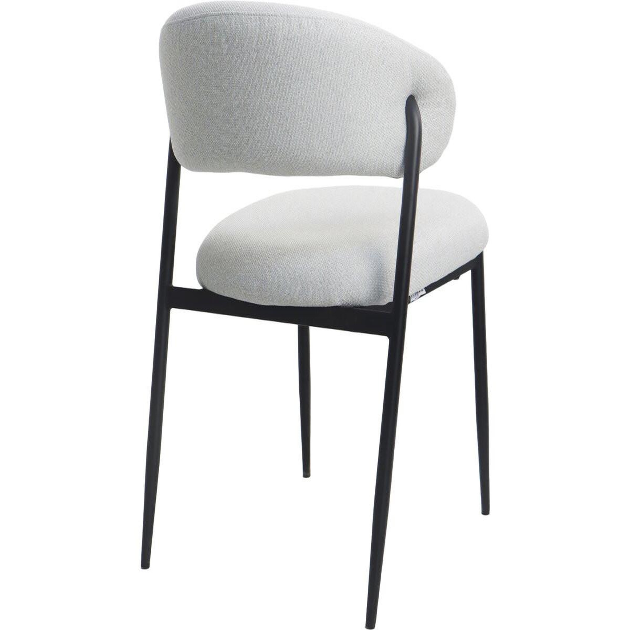 Voir la diapositive 6 : Habitat et Jardin Lot de 2 chaises de salle à manger en tissu et métal  edena  - gris clair