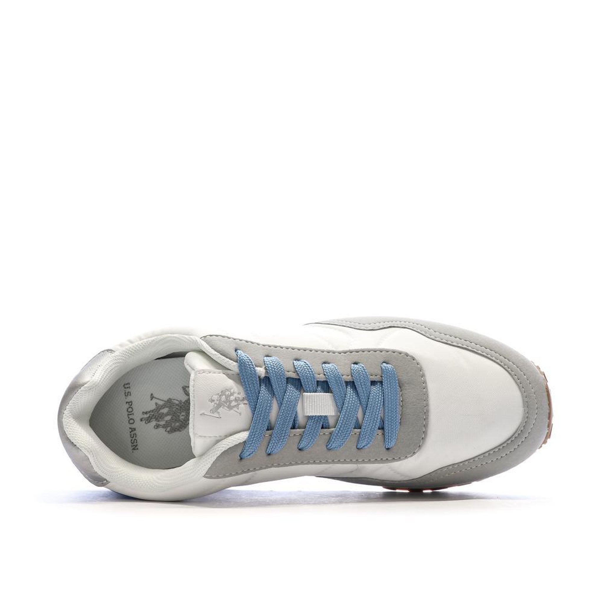 Voir la diapositive 4 : U.S. Polo Assn. Baskets Blanches/Bleu/Gris Femme US Polo ASSN FS1