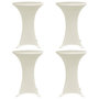Voir la diapositive 1 : VIDAXL Housses elastiques de table Ø 80 cm Creme 4 pcs