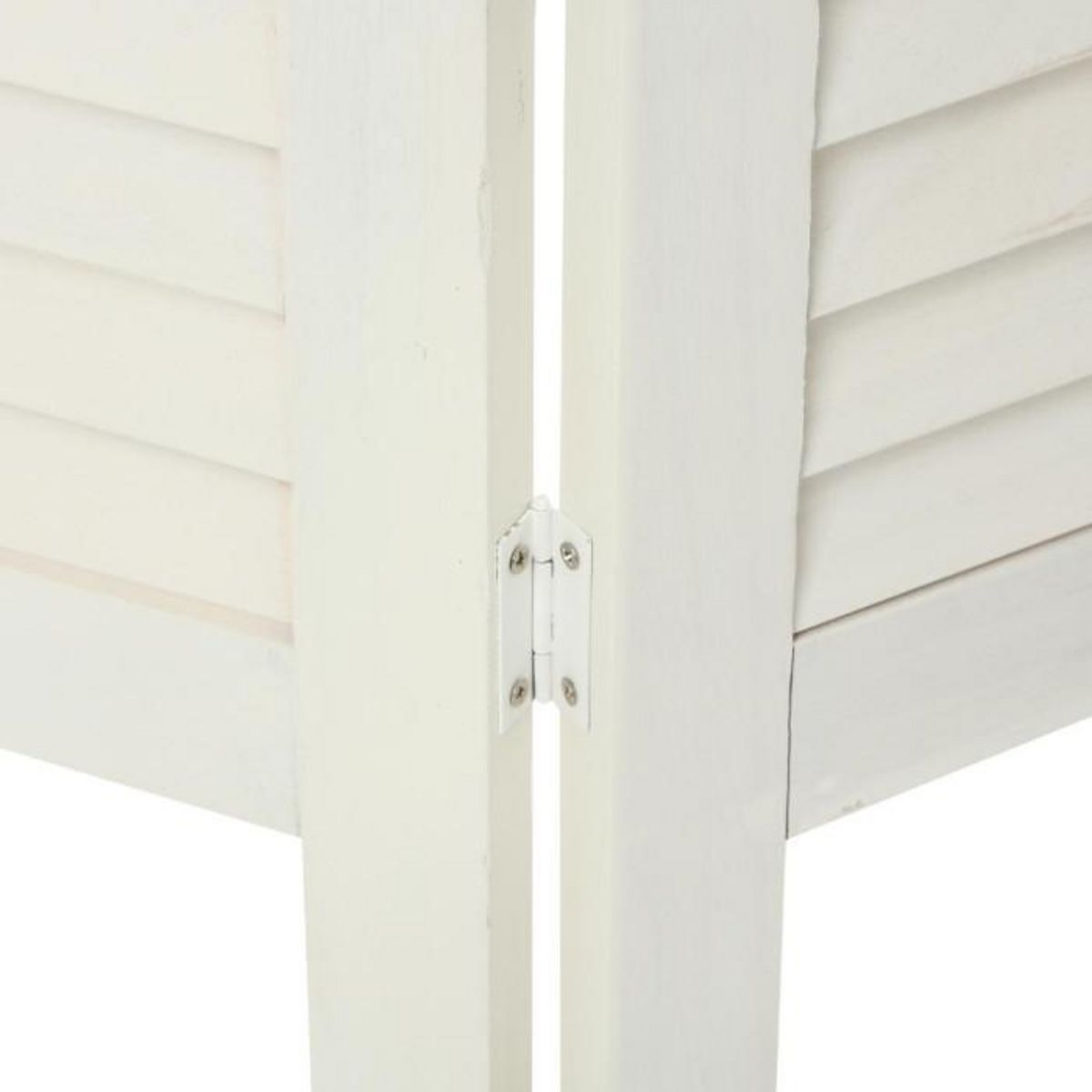 ATMOSPHERA Paravent 3 Panneaux en Bois  Camila  120x170cm Blanc