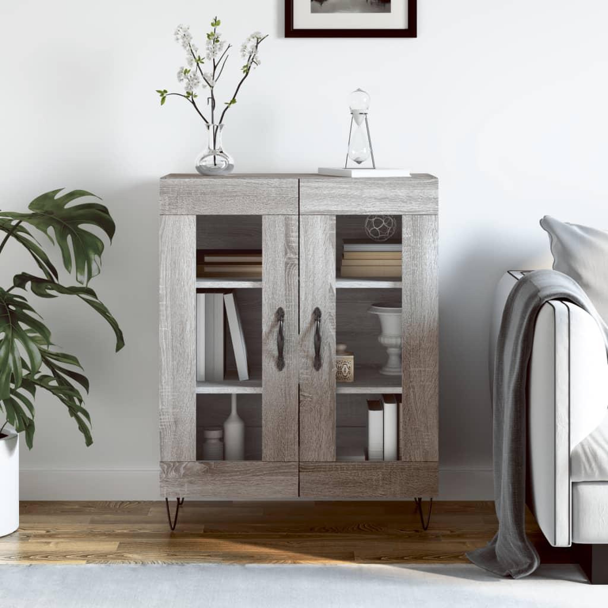 VIDAXL Buffet sonoma gris 69,5x34x90 cm bois d'ingenierie