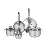 ELO Ensemble de 2 Poêles de cuisson 24 et 28 cm et 3 faitouts 12, 16 et 20 cm Elo Profi Brillant