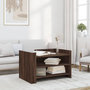 Voir la diapositive 1 : VIDAXL Table basse chene marron 80x50x50 cm Bois d'ingenierie