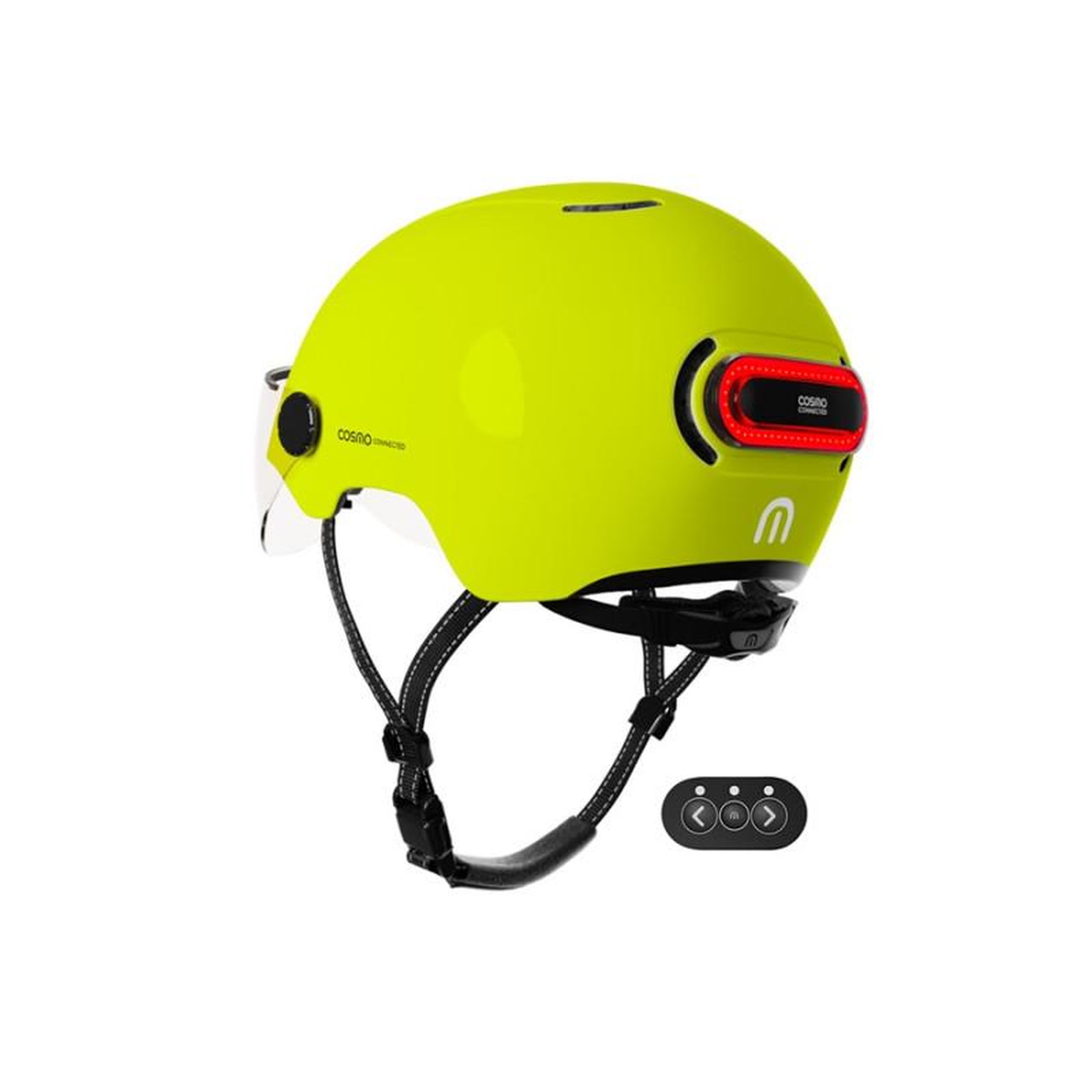 Voir la diapositive 2 : COSMO CONNECTED Casque vélo Cosmo Connected Fusion+ Jaune Fluorescent