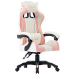 VIDAXL Fauteuil de jeux video Rose Similicuir