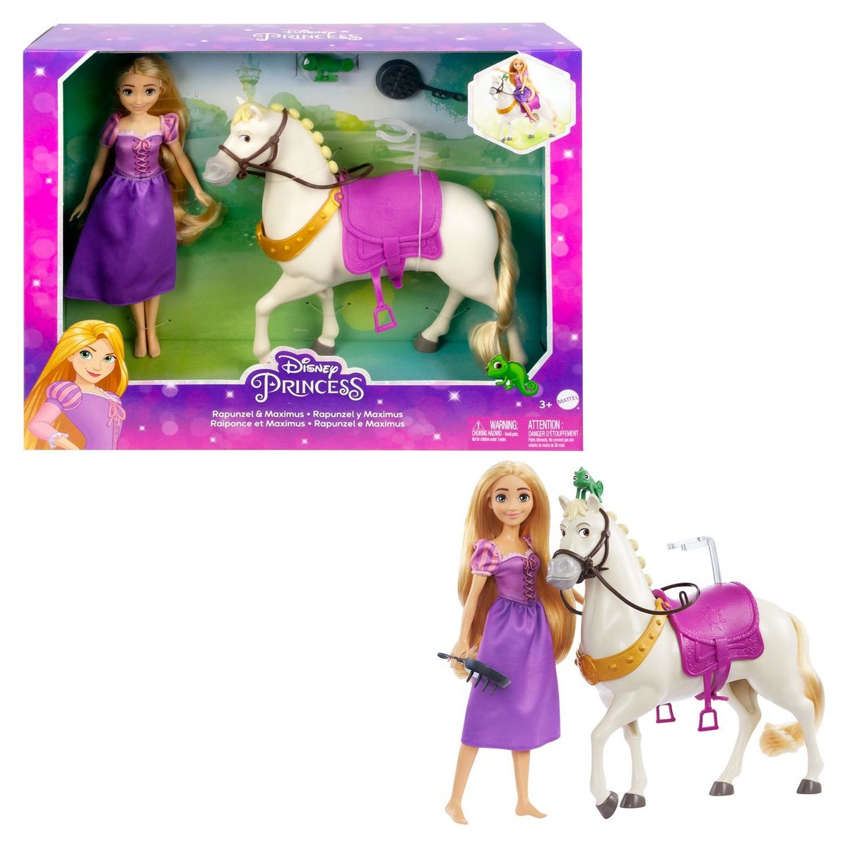 DISNEY PRINCESS Coffret poupée Raiponce et Maximus 