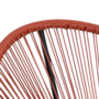 Voir la diapositive 4 : ID MARKET Salon de jardin IZMIR table et 2 fauteuils oeuf cordage terracotta