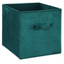Voir la diapositive 2 : TOILINUX Lot de 2 Boites de rangement design velours Mix n' modul - L. 31 x l. 31 cm - Bleu Canard