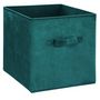 Voir la diapositive 2 : TOILINUX Lot de 2 Boites de rangement design velours Mix n' modul - L. 31 x l. 31 cm - Bleu Canard