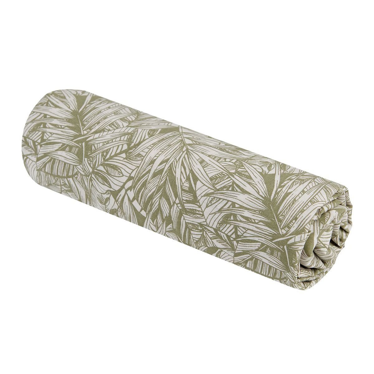 ACTUEL Drap housse en coton organique 52 fils motif tropical PERCY
