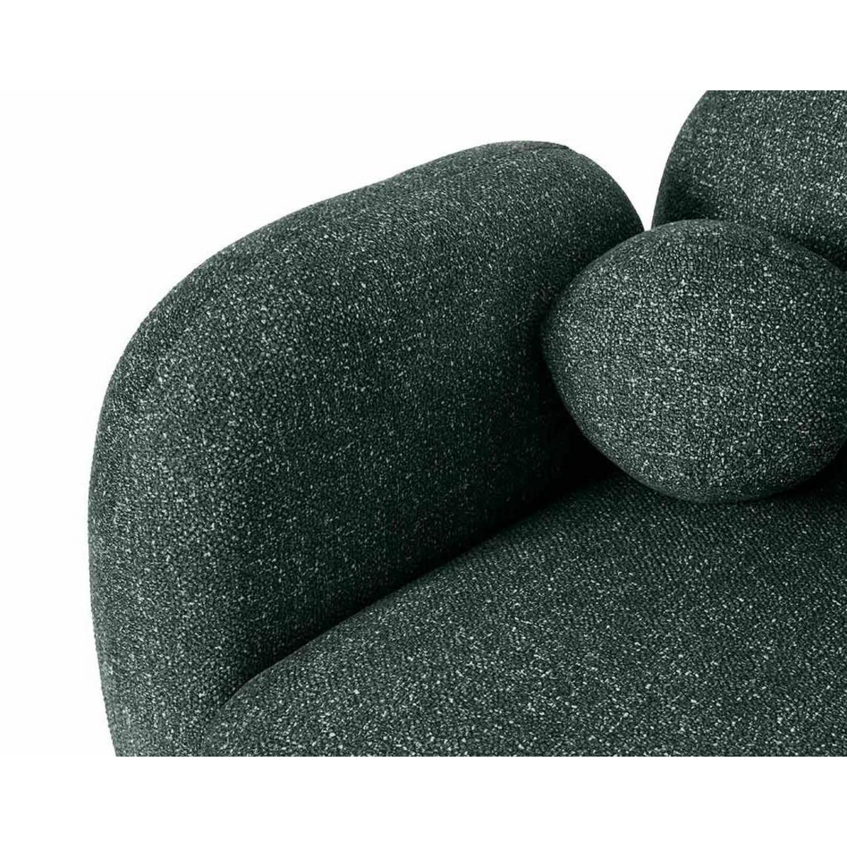 LISA DESIGN Velris - canapé d'angle droit 3 places en tissu moucheté