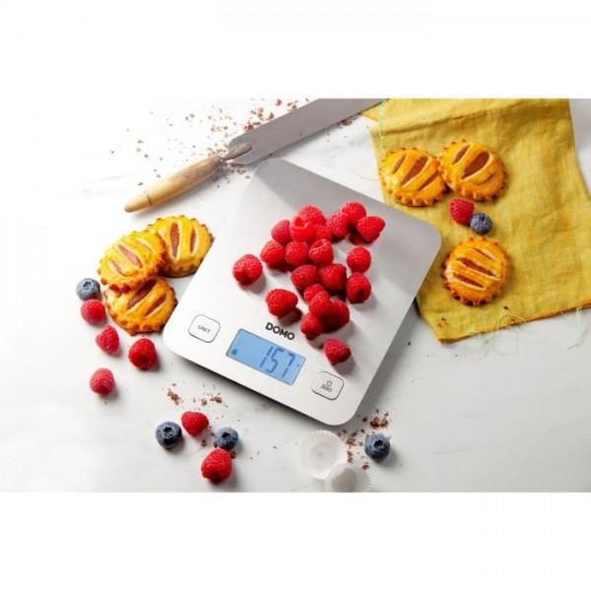 Voir la diapositive 5 : Domo Balance de Cuisine Electronique de Precision DOMO DO9239W -  éléctronique - Tare - Arret auto - Jusqu'a 1 gramme pres - Plateau de pesage inox