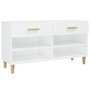 Voir la diapositive 2 : VIDAXL Armoire a chaussure Blanc brillant 102x35x55 cm Bois ingenierie