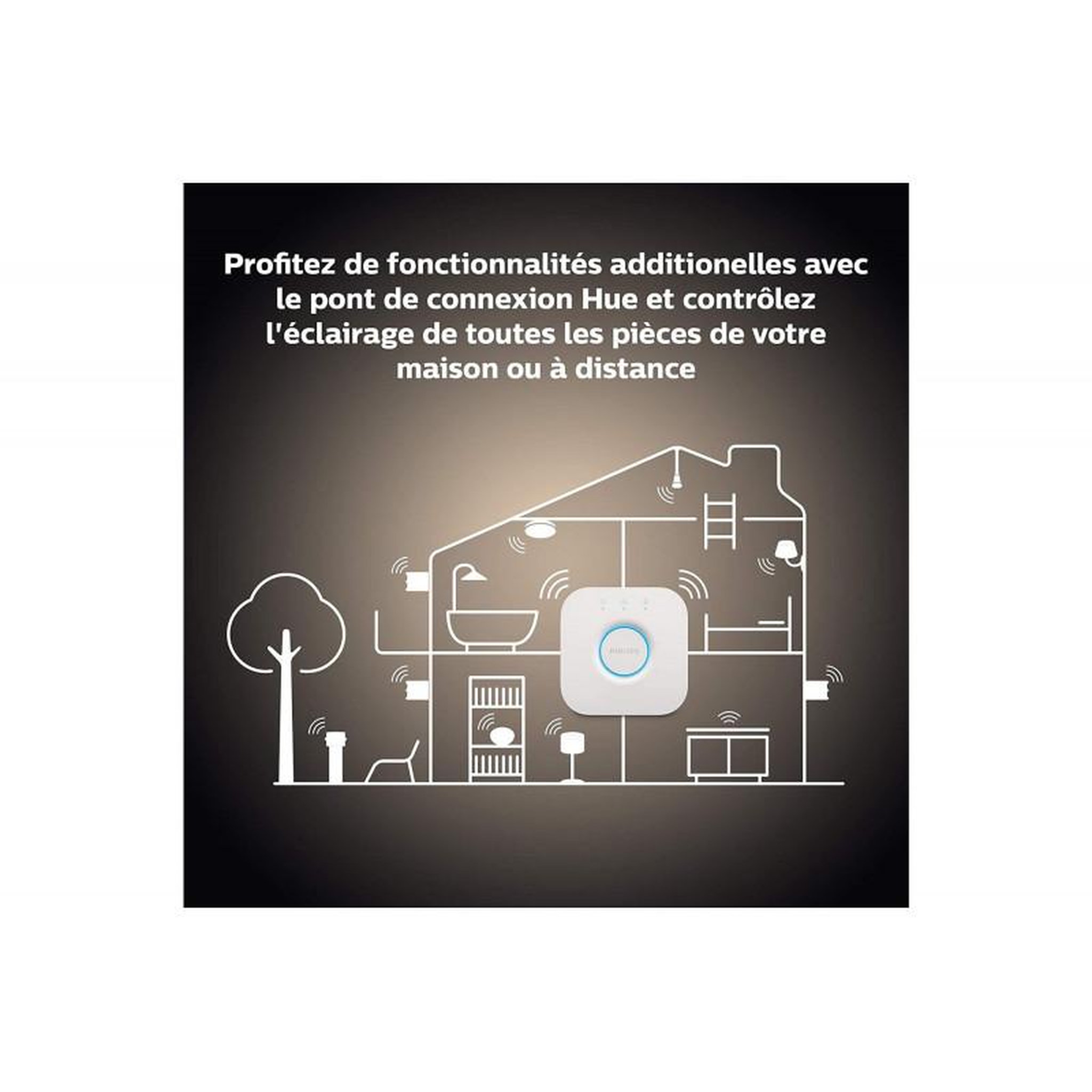 Voir la diapositive 6 : PHILIPS HUE MAISON CONNECTEE PHILIPS HUE HUE-KIT-W2E27