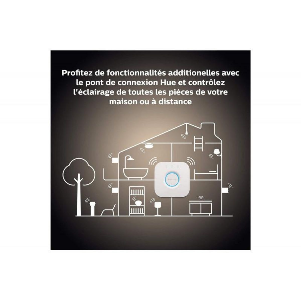 PHILIPS HUE MAISON CONNECTEE PHILIPS HUE HUE-KIT-W2E27