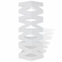 Voir la diapositive 2 : VIDAXL Porte parapluie carré à rangement Blanc Acier 48,5 cm