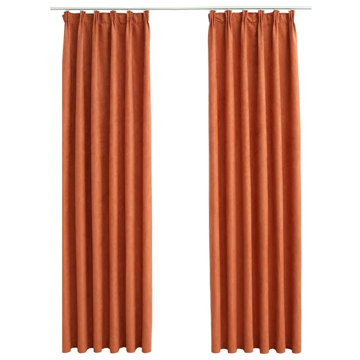 VIDAXL Rideaux occultants avec crochets 2 pcs Rouille 140x175 cm