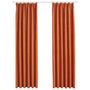 Voir la diapositive 2 : VIDAXL Rideaux occultants avec crochets 2 pcs Rouille 140x175 cm