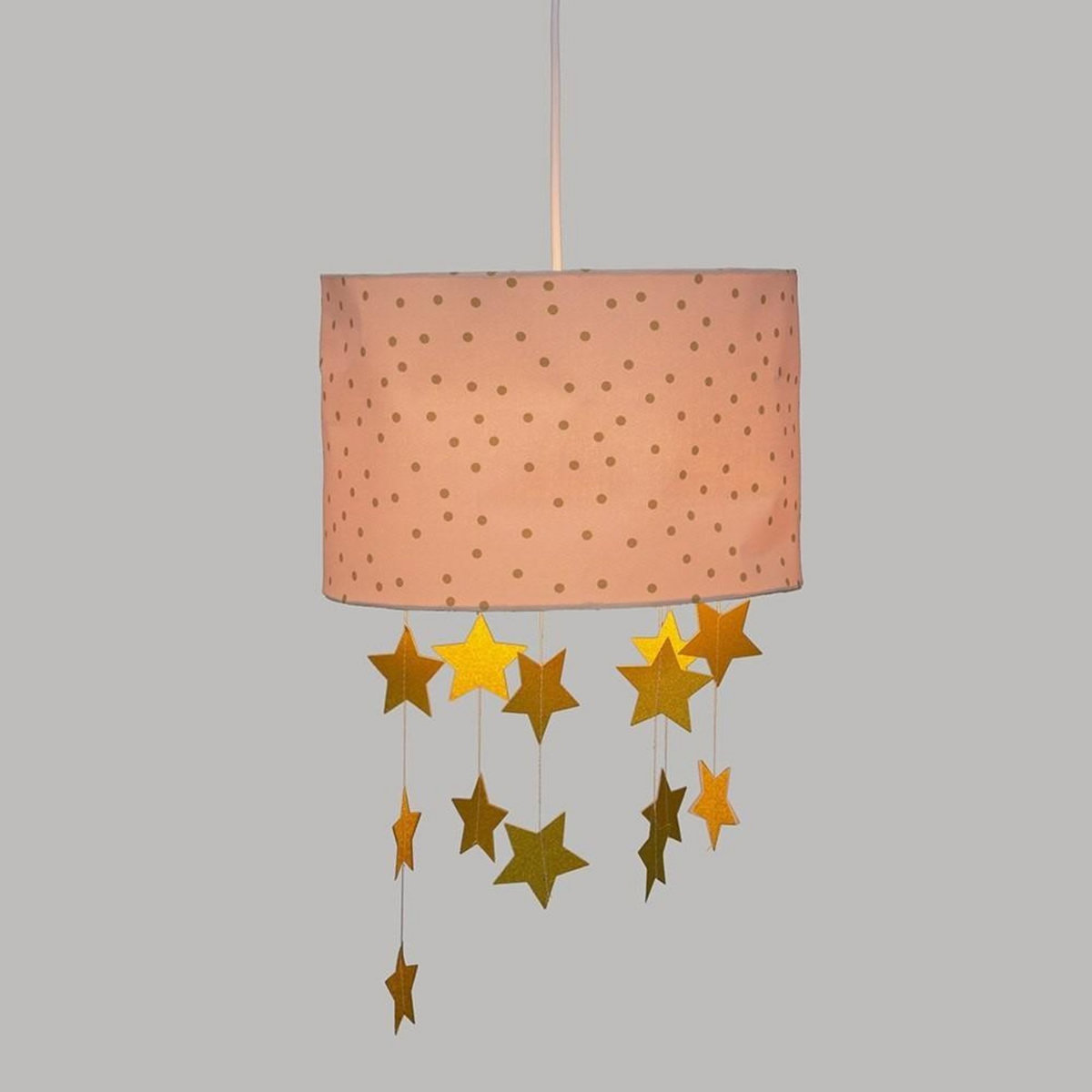 ATMOSPHERA Suspension enfant rose et doré