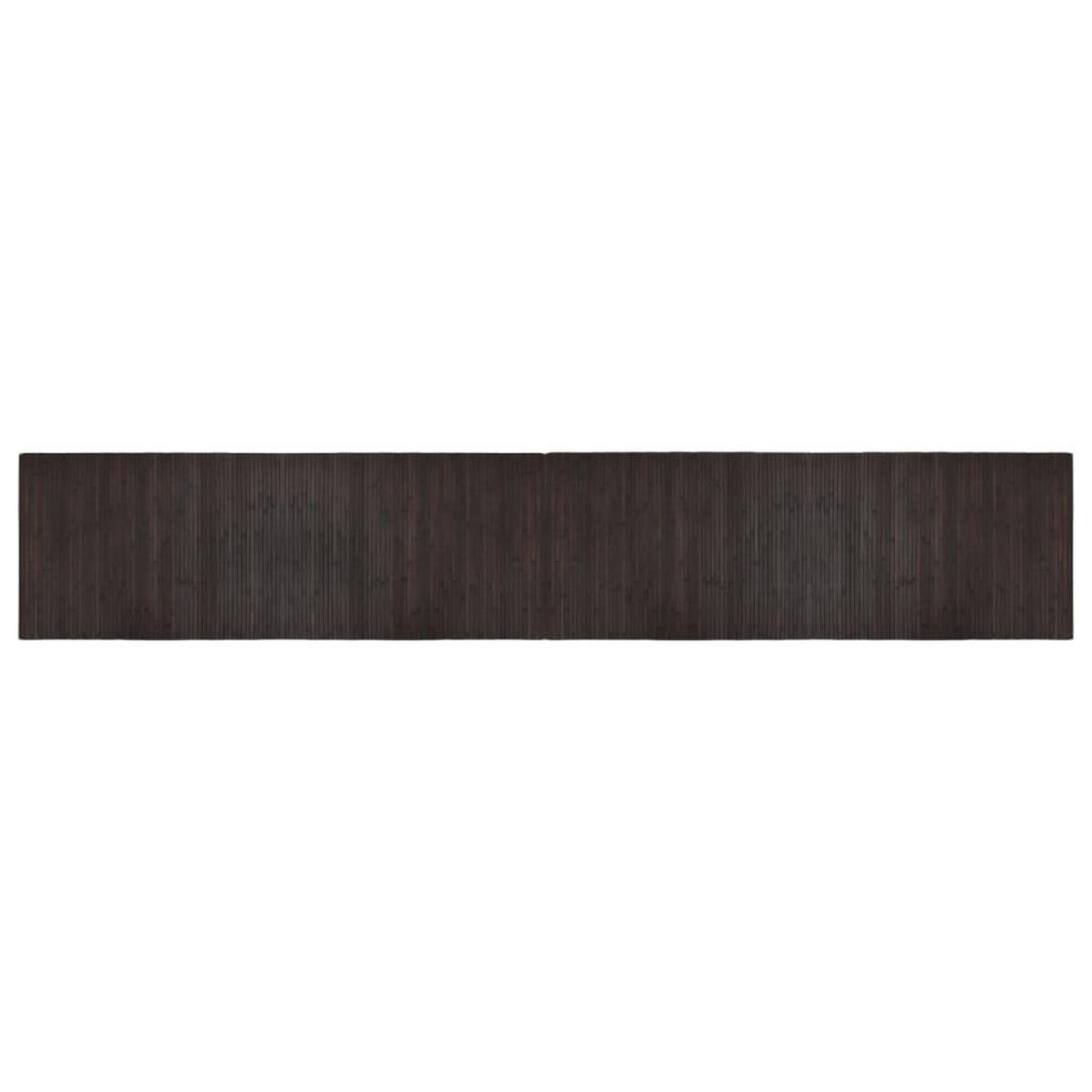 VIDAXL Tapis rectangulaire marron fonce 70x400 cm bambou