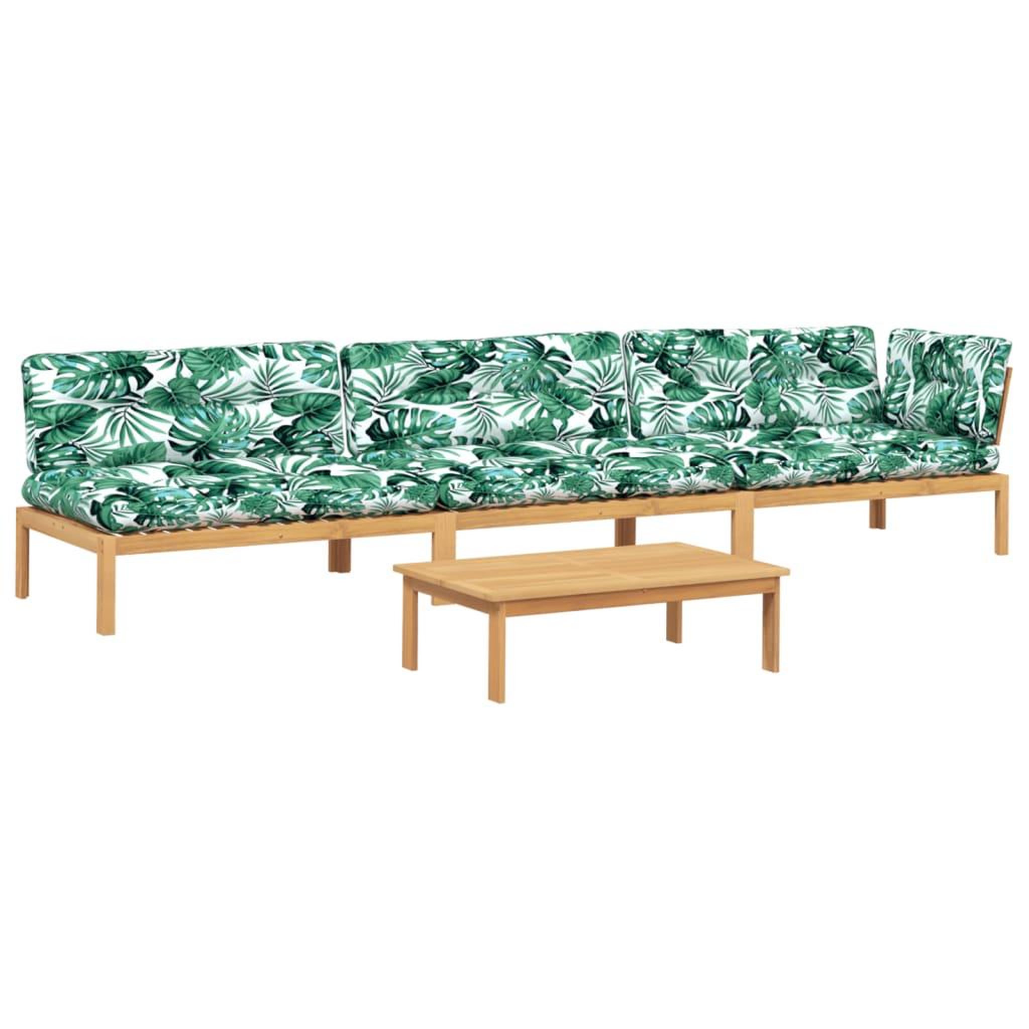 Voir la diapositive 2 : VIDAXL Salon palette de jardin avec coussins 4pcs bois d'acacia massif