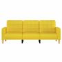 Voir la diapositive 3 : VIDAXL Canapé à 3 places Jaune clair 180 cm Tissu