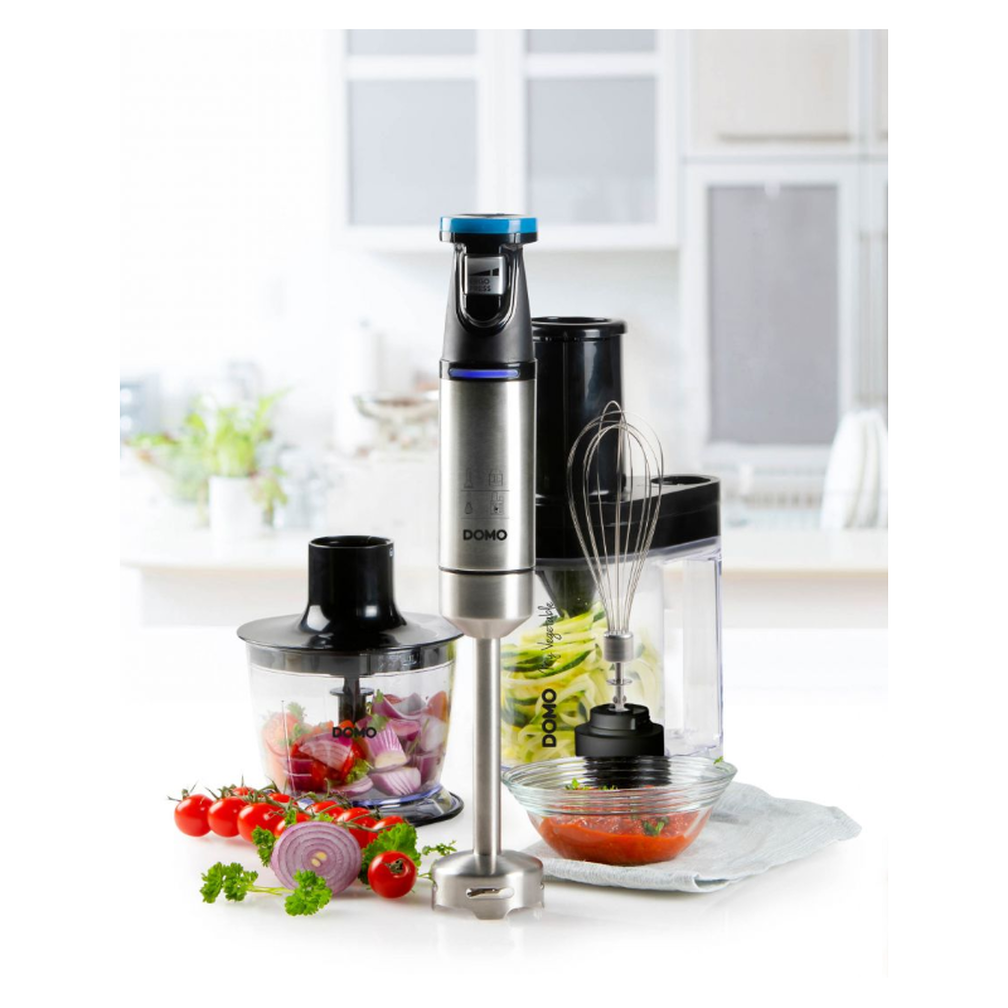 Voir la diapositive 5 : Domo Mixeur plongeant multifonction 800w inox - do9254m