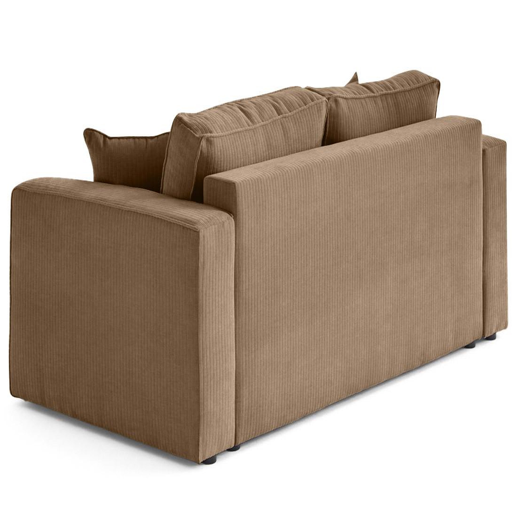 Voir la diapositive 6 : BEST MOBILIER Topaze - canapé droit 2 places en velours côtelé plat