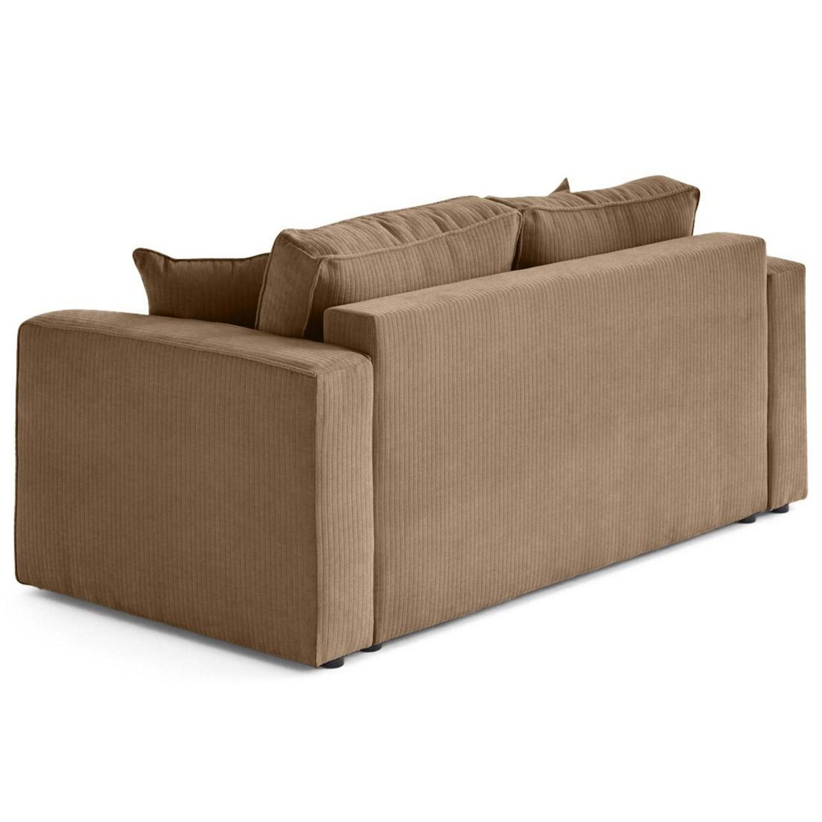 BEST MOBILIER Topaze - canapé droit 2 places en velours côtelé plat