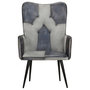 Voir la diapositive 3 : VIDAXL Chaise a oreilles Gris Cuir veritable