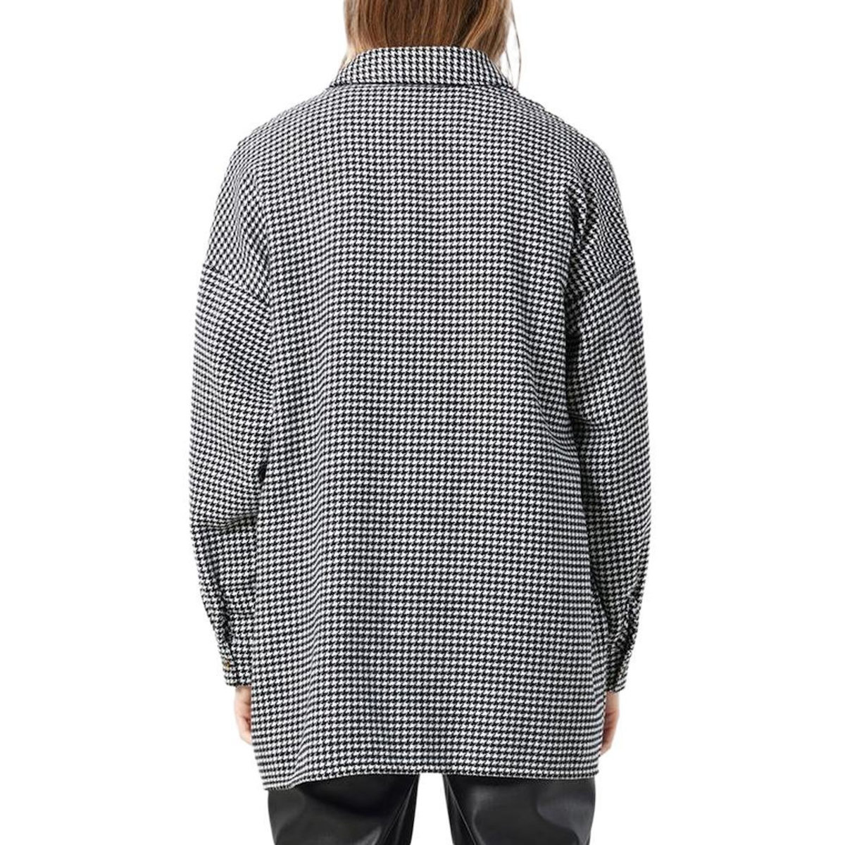 NOISY MAY Surchemise Noir/ pied de poule Femme Noisy May Flanny