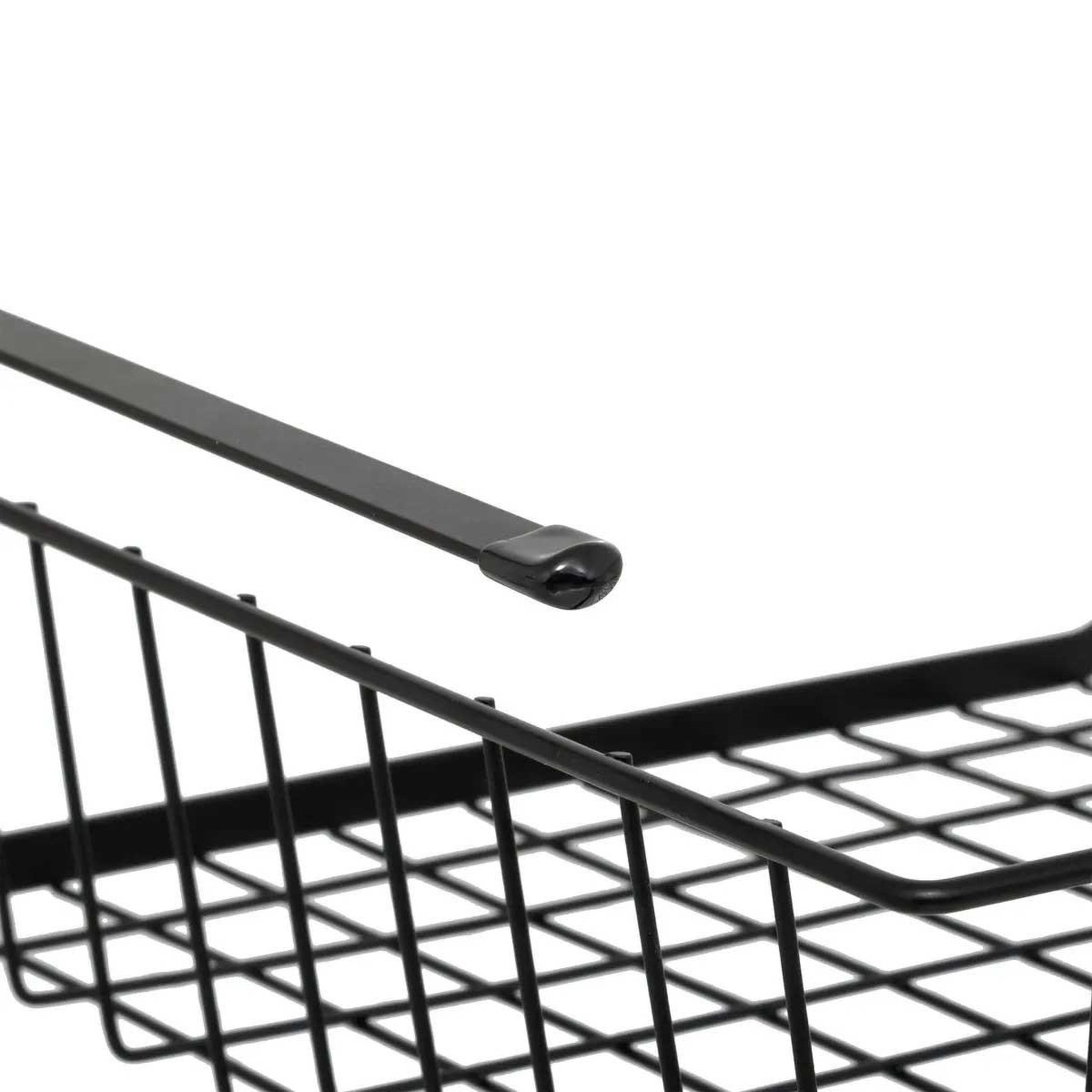 Voir la diapositive 2 : FIVE Panier à suspendre en métal  dressing  31cm noir
