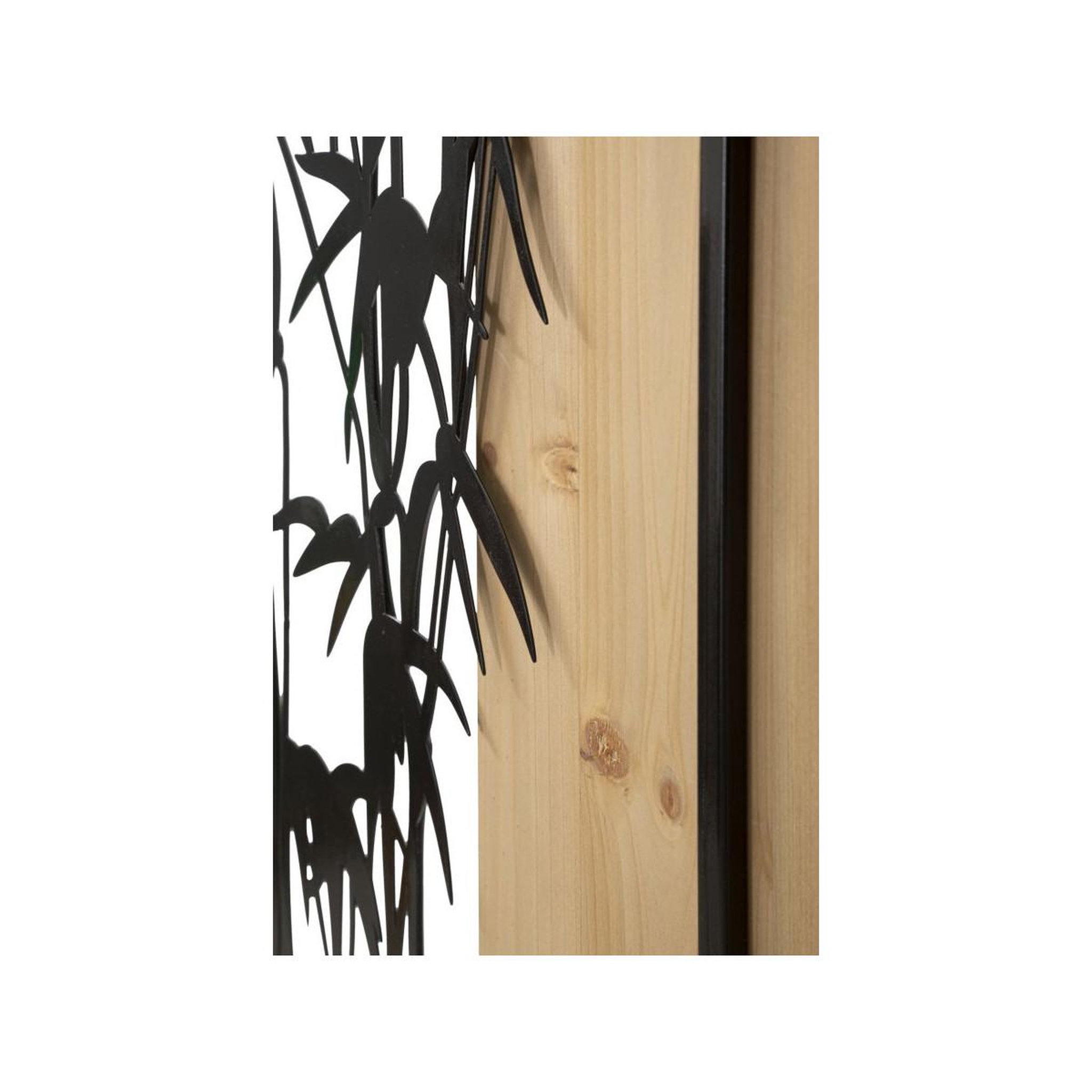 Voir la diapositive 4 : Paris Prix Décoration murale encadrée  bambou  80cm noir & naturel