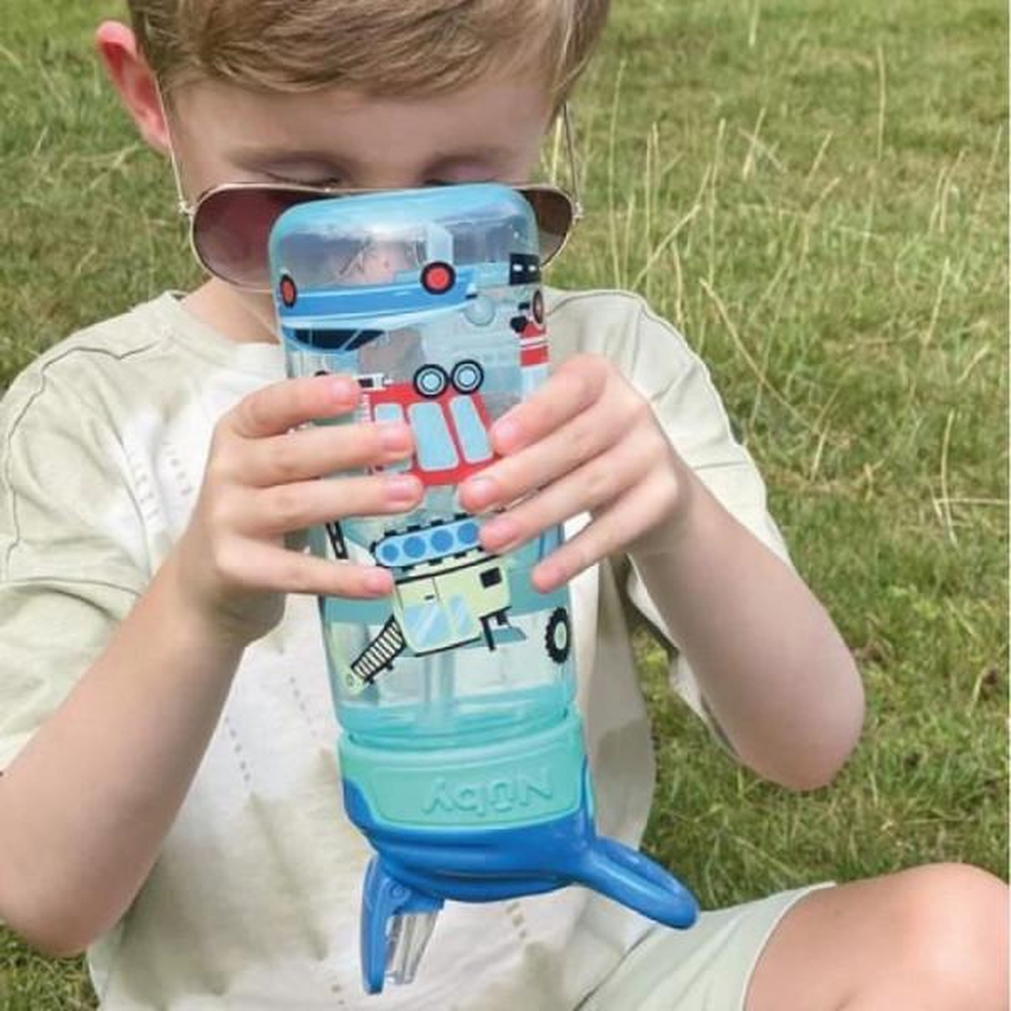 Voir la diapositive 3 : NUBY Lot de 2 gourdes - nuby - super quench - 540 ml - bleu