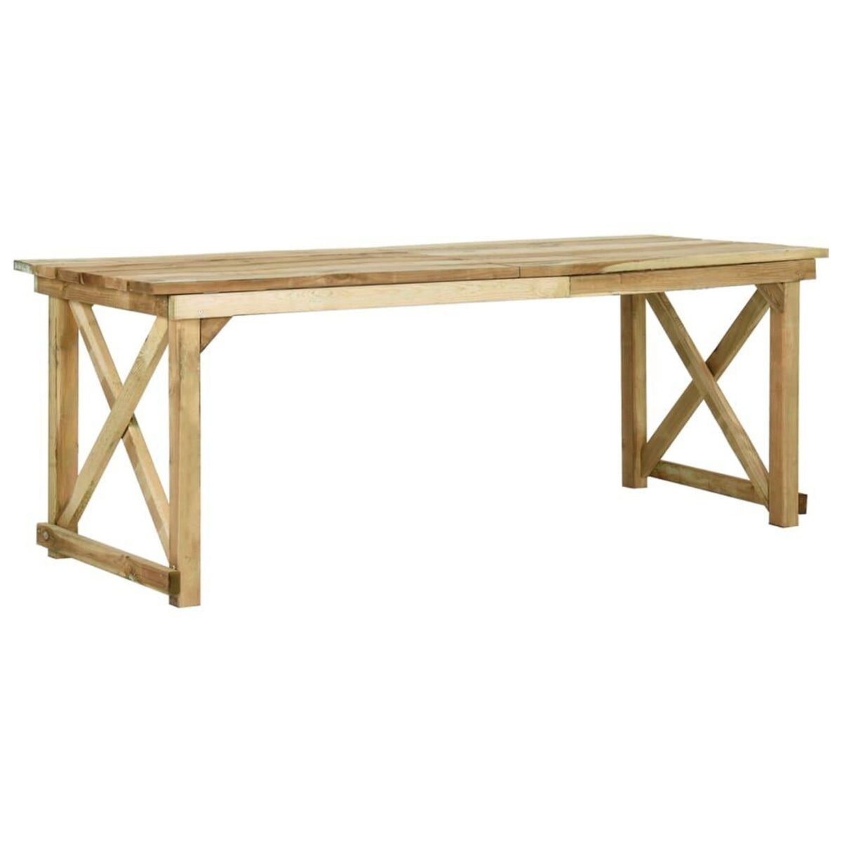 VIDAXL Table de jardin 200x79x75 cm Bois de pin impregne