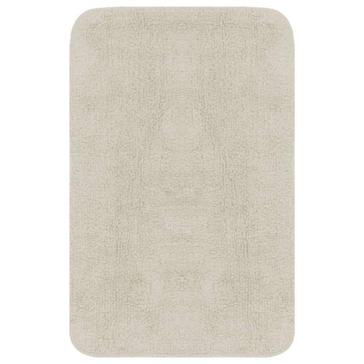 VIDAXL Jeu de tapis de salle de bain 3 pcs Tissu Blanc