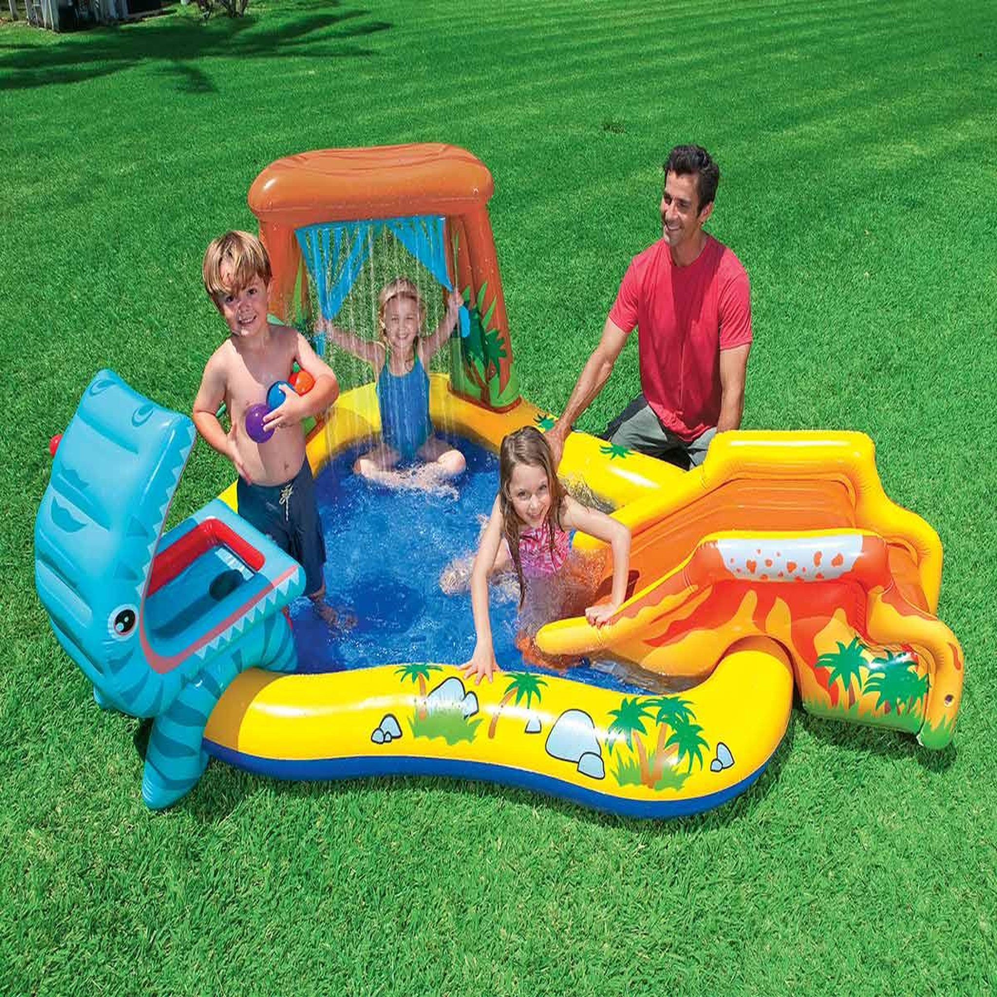 Voir la diapositive 2 : INTEX Aire de jeux gonflable Jurassic - Intex